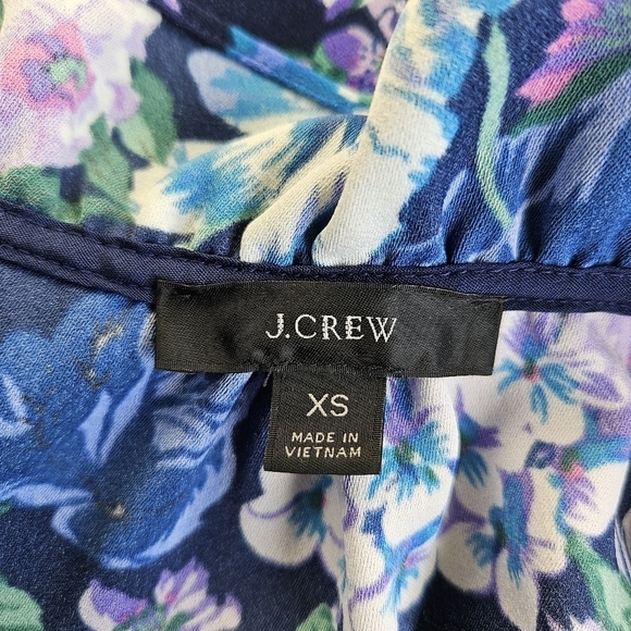 J. Crew long sleeve ruffleneck top in floral 365 crepe XS - Picture 4 of 6